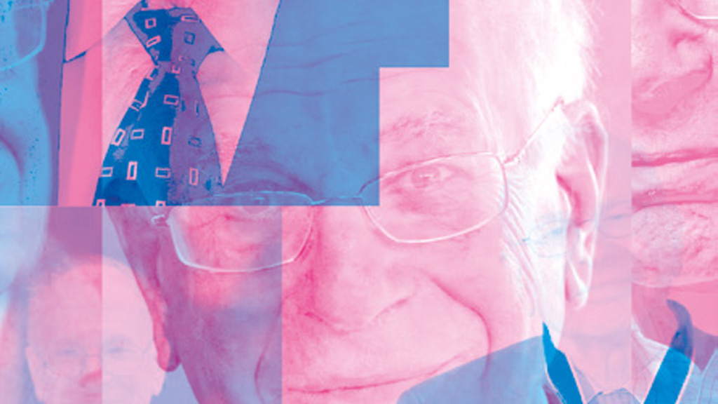 Photomontage of Daniel Kahneman. Estate of Kahneman family