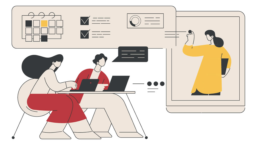 Illustration of online tutoring. Source: CentrePiece Raphael Whittle