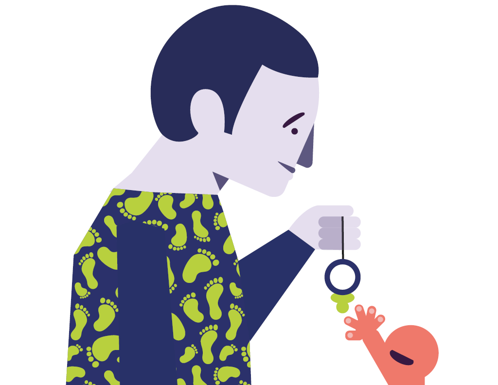 Illustration of mother with child