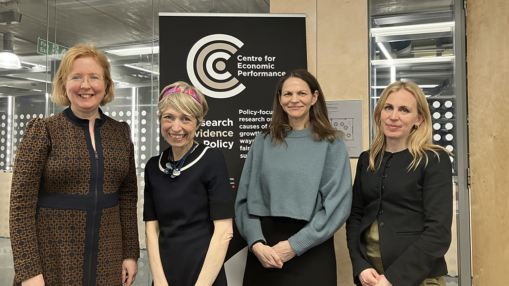 Photo of speakers from CEP's women's day event